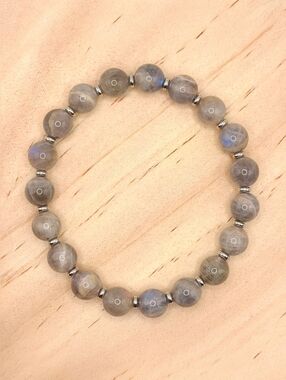 Blue Flash Labradorite Natural Stone Bracelet